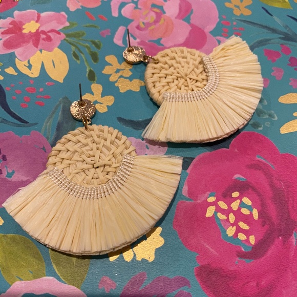 Bohemian Rattan Handmade Statement Earrings - Picture 6 of 8